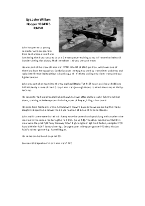 A preview of a PDF biography for Hooper, John William